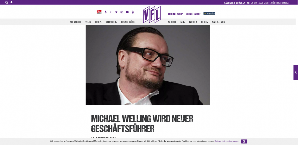 Neuer Geschäftsführer Dr. Michael Welling beim VfL Osnabrück macht Hoffnung